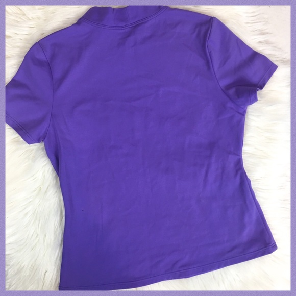 Lands’ End Purple Sequin Rash Guard Sz M 10/12 - Picture 2 of 3